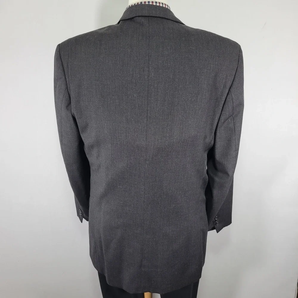 VTG Marshall Fields Men's Sport Coat Blazer Two Button Charcoal Wool Size 43L‎